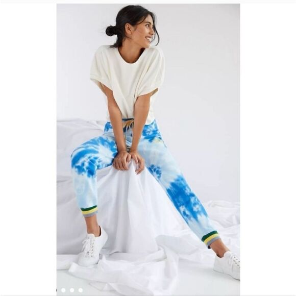 WARM FUN WARM & SUNNY CHILL SWEATPANT Tie-Dye Joggers Size Small Made in USA - Picture 1 of 8